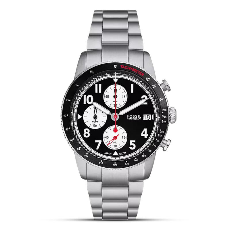 Fossil Sport Tourer Chronograph Black Dial Men's Watch | FS6045