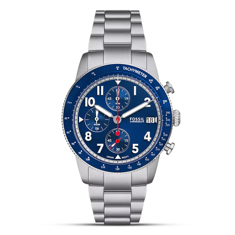 Fossil Sport Tourer Chronograph Blue Dial Men's Watch | FS6047