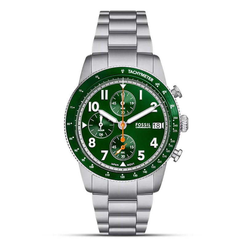 Fossil Sport Tourer Chronograph Green Dial Men's Watch | FS6048