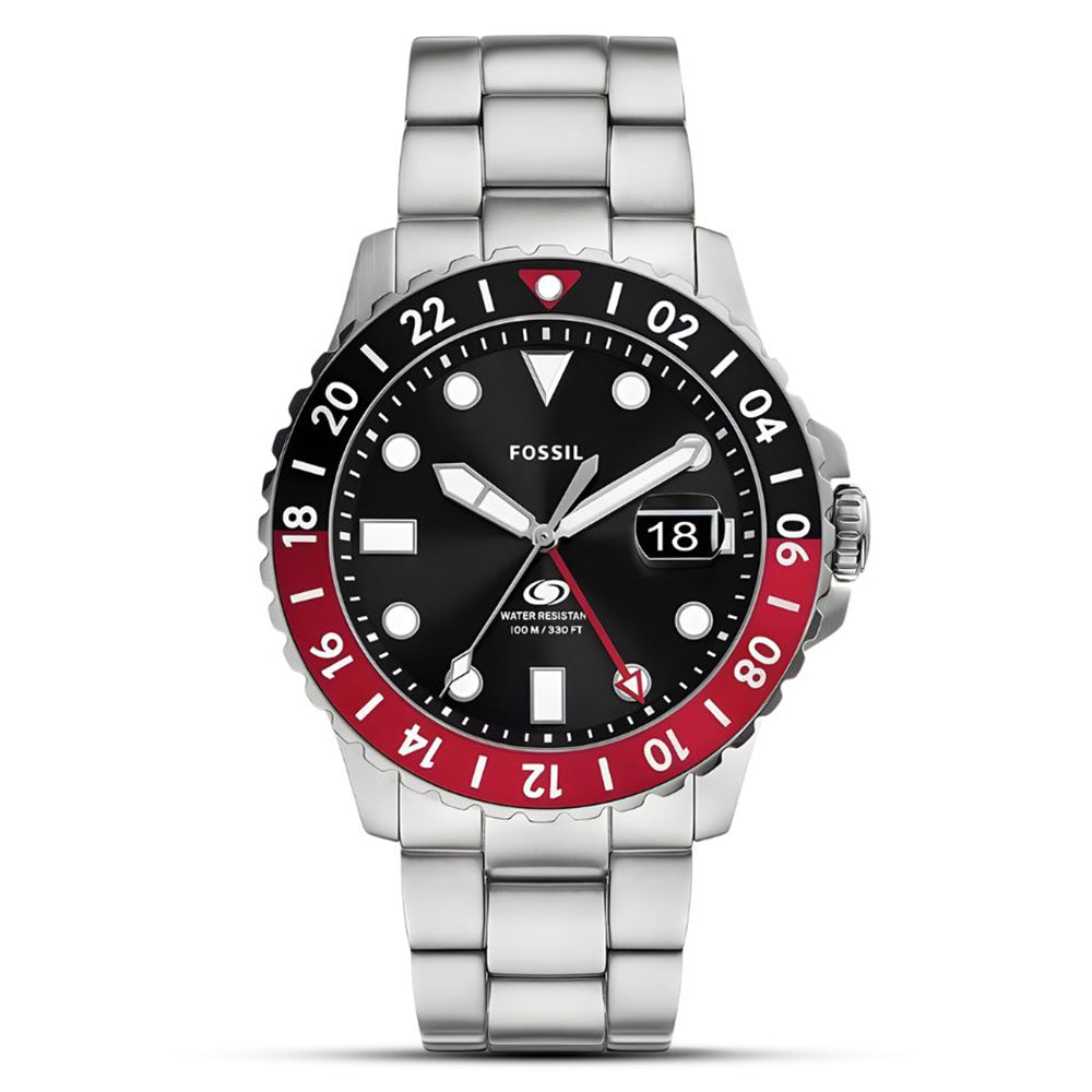 Fossil Blue GMT Stainless Steel Men's Watch | FS6092