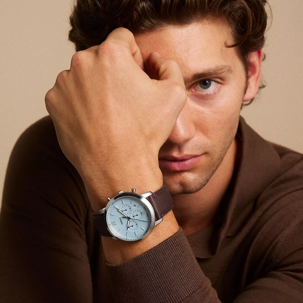 Fossil Neutra Brown Leather Chronograph Men's Watch FS6109