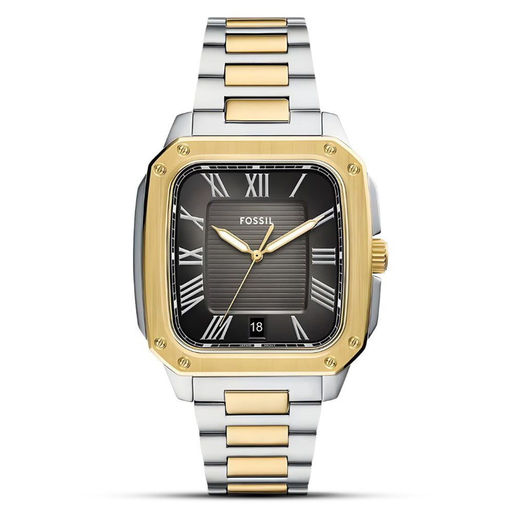 Fossil CROSBY BLACK SQUARE Dial Men's Watch | FS6123