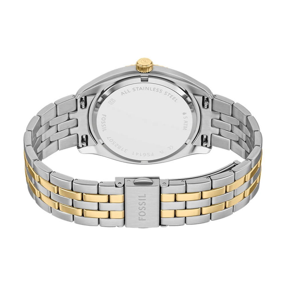 Fossil Campbell Two Tone Blue Dial Men's Watch FS6141
