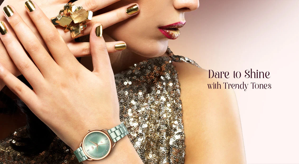 Fastrack Vyb Slayer Mint Green Dial Ladies Watch| FV60007KM02W