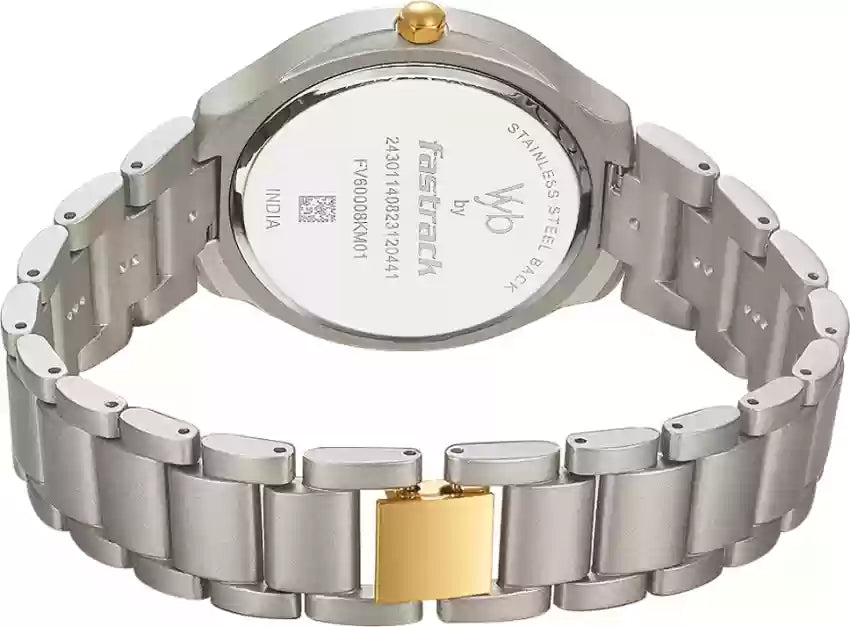 Fastrack Vyb Slayer Quartz Grey Dial Ladies Watch| FV60008KM01W