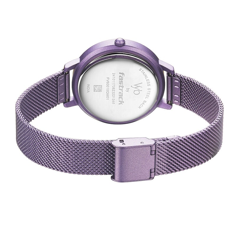 Fastrack Vyb Aurora Quartz Purple Dial Ladies Watch| FV60010QM01W