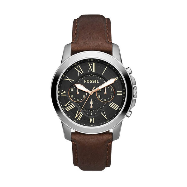 Fossil Grant series Brown Chronograph Leather Men's watch| FS4813