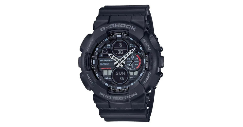 Casio G-Shock Analogue-Digital Black Strap Watch GA-140-1A1DR