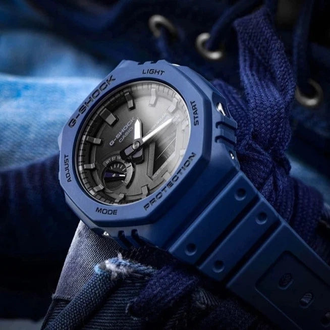 Casio G-Shock Analog-Digital Blue Strap Men's Watch GA-2100-2ADR