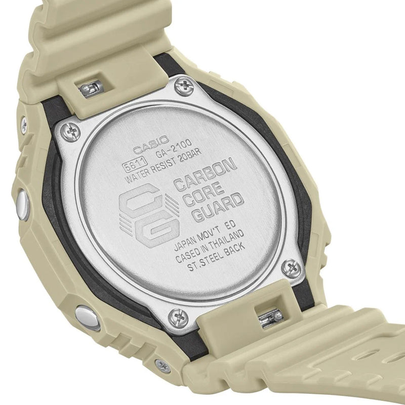 Casio G-Shock Beige Analog Digital Sport Men's Watch | GA-2100-5ADR