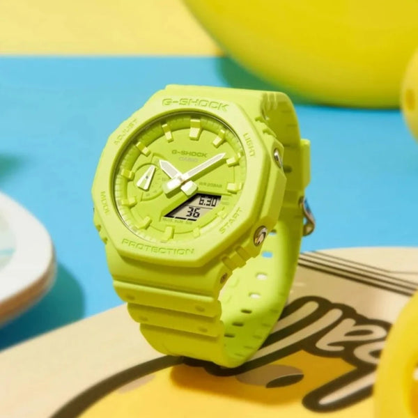 Casio G-Shock Analog-Digital Volt Yellow Men's Watch| GA-2100-9A9DR