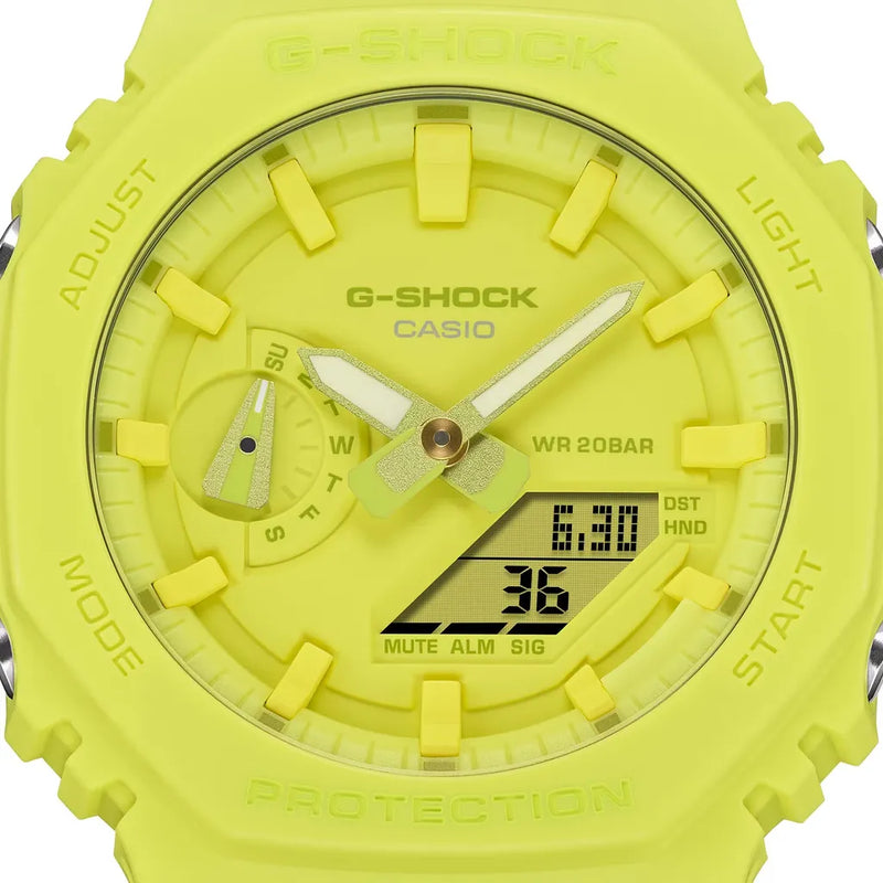 Casio G-Shock Analog-Digital Volt Yellow Men's Watch| GA-2100-9A9DR