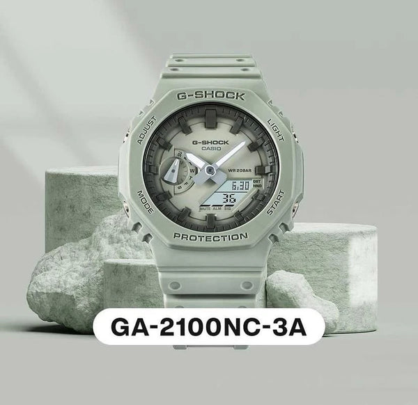 Casio G-Shock Analog-Digital Gray Dial Men's Watch GA-2100NC-3ADR