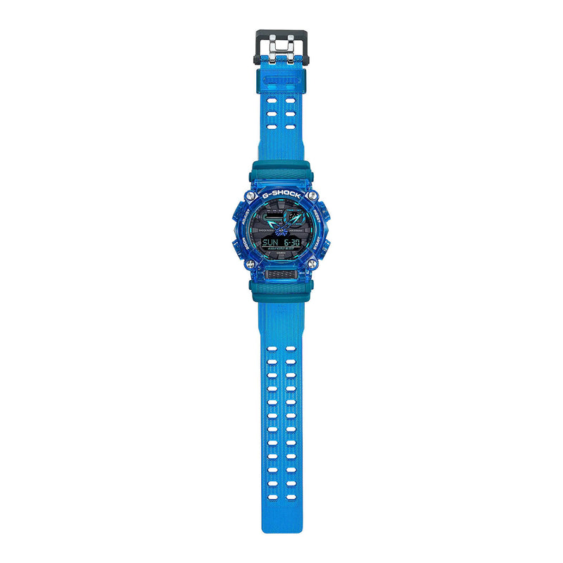 Casio G-shock Transparent Blue Analogue-Digital Men's Watch GA-900SKL-2ADR