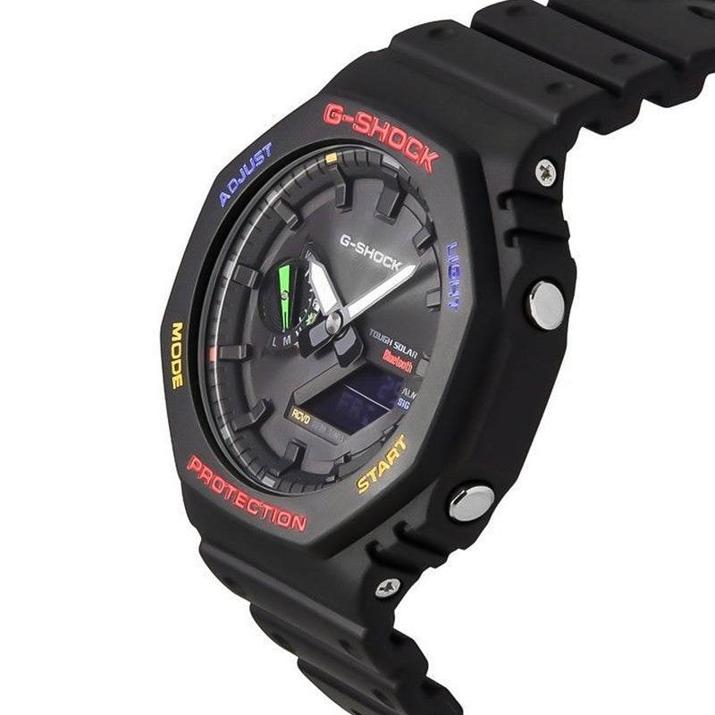 CASIO G-SHOCK "TOUGH SOLAR" SMARTPHONE LINKED BLACK DIAL MENS WATCH | GA-B2100FC-1ADR