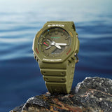 CASIO G-SHOCK "TOUGH SOLAR" SMARTPHONE LINKED GREEN DIAL MENS WATCH | GA-B2100FC-3ADR