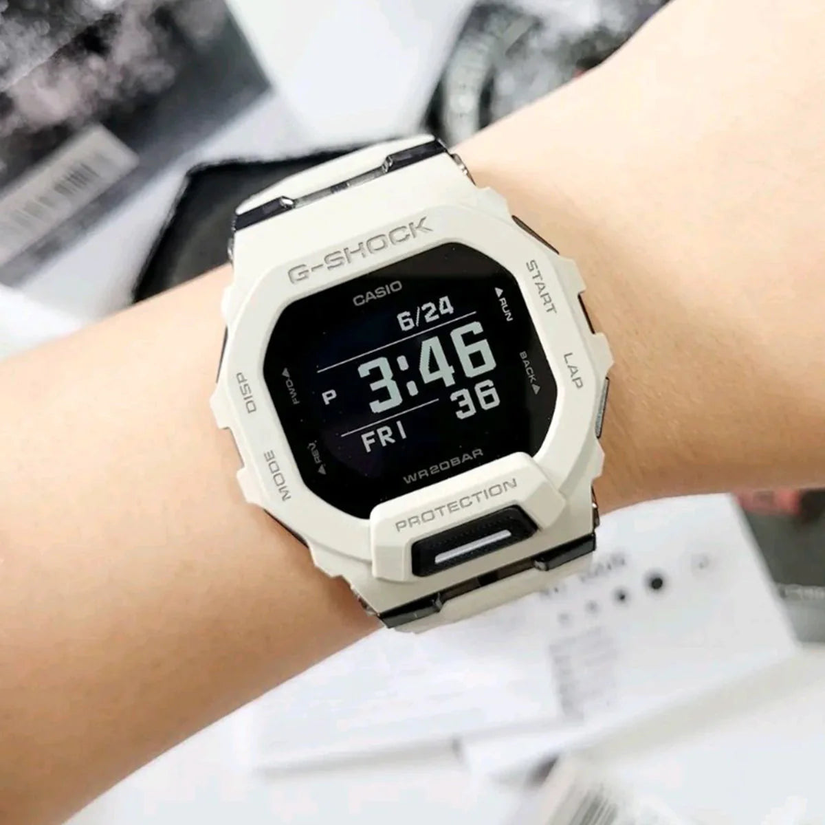 Casio G Shock Sports White Digital Mobile Linked Watch GBD 200UU 9DR