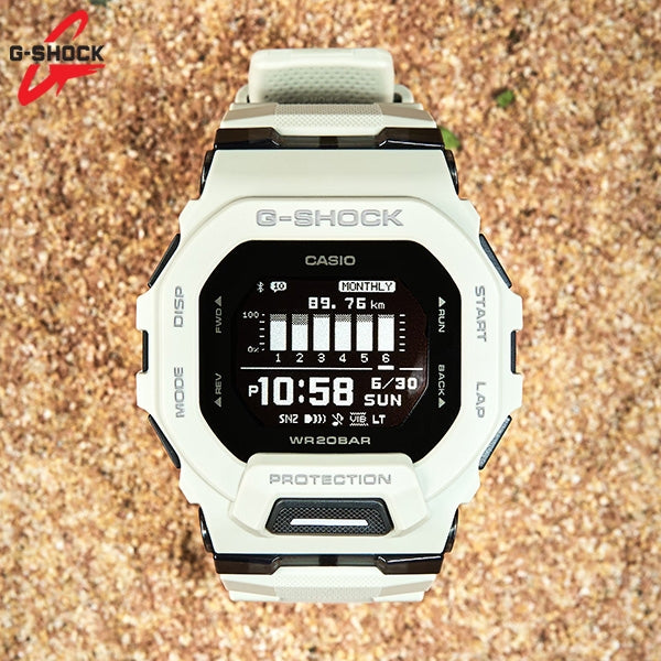 Casio G-Shock Sports White Digital Mobile Linked Watch GBD-200UU-9DR