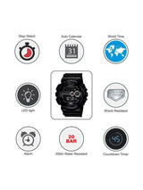 Casio G-Shock X-Large Black Skeleton Digital Watch GD-100-1BDR