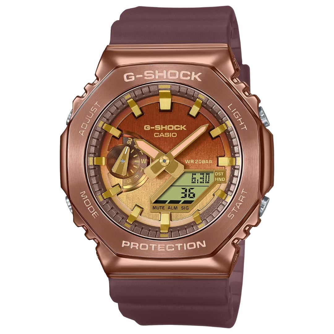 Casio G-Shock Analog-Digital Rose Gold Dial Men's Watch GM-2100CL-5ADR