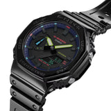 Casio G-Shock Analog-Digital Black RGB Dial Watch GA-2100RGB-1ADR