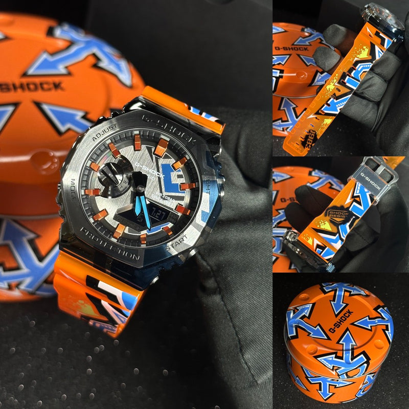 Casio G-Shock "Street Spirit" Orange Strap Mens Watch | GM-2100SS-1ADR