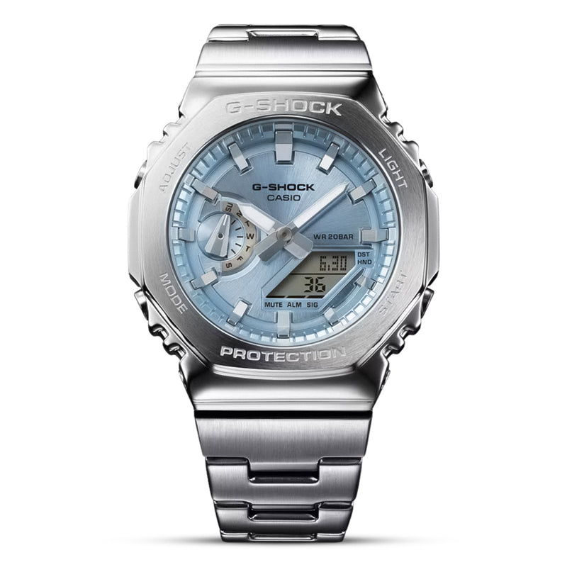 CASIO G-SHOCK G-STEEL EDITION SKY BLUE DIAL MEN'S WATCH | GM-2110D-2ADR