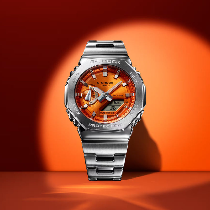 CASIO G-SHOCK G-STEEL EDITION ORANGE DIAL MEN'S WATCH | GM-2110D-4ADR