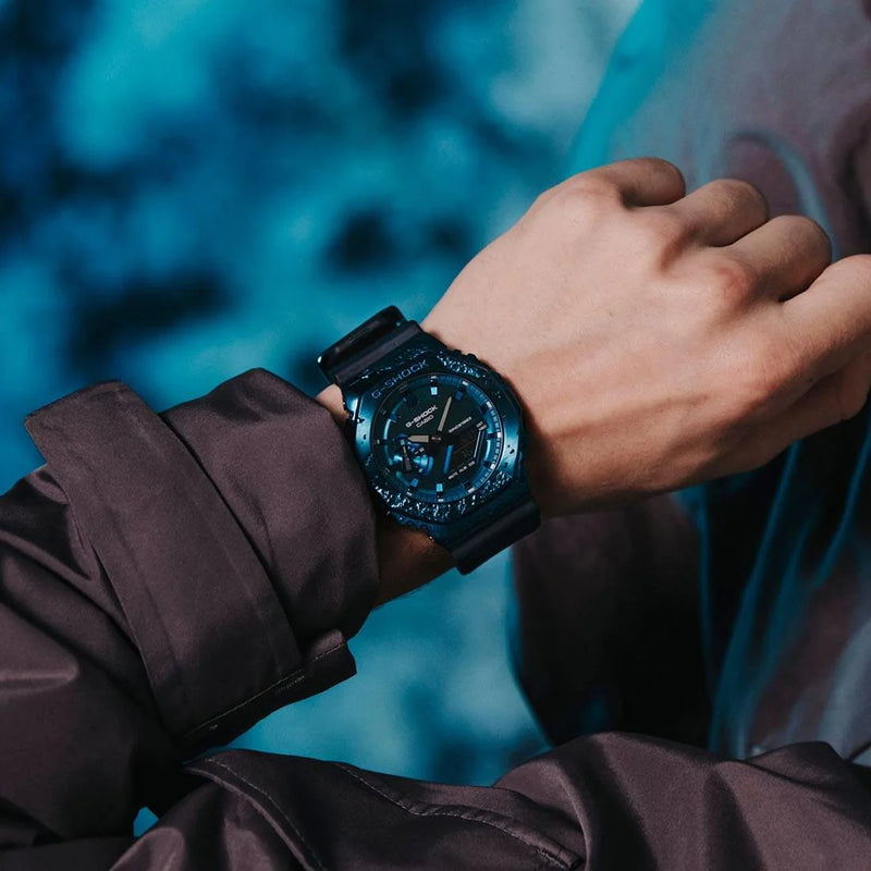 Casio G-Shock 40th Anniversary Blue Remastered Watch| GM-2140GEM-2ADR