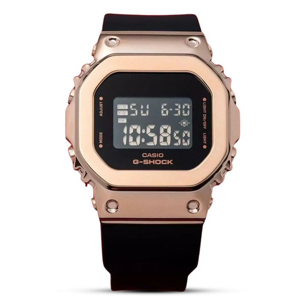 CASIO G-SHOCK METAL ROSE GOLD TONE CASE DIGITAL UNISEX WATCH | GM-S5600PG-1DR