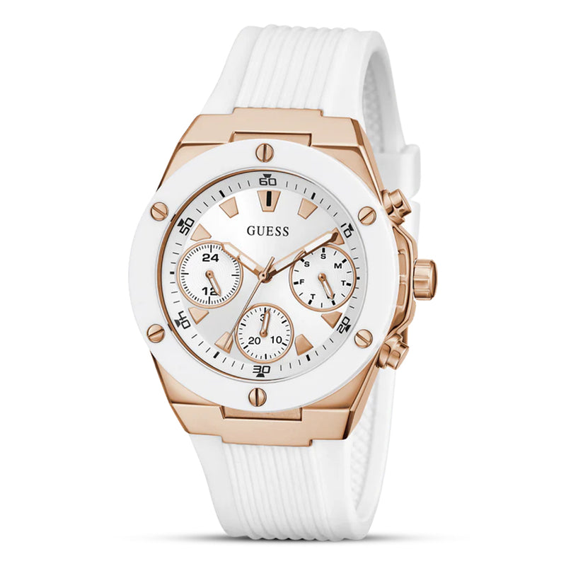 Guess Athena Multifunction White Dial Ladies Watch | GW0030L3