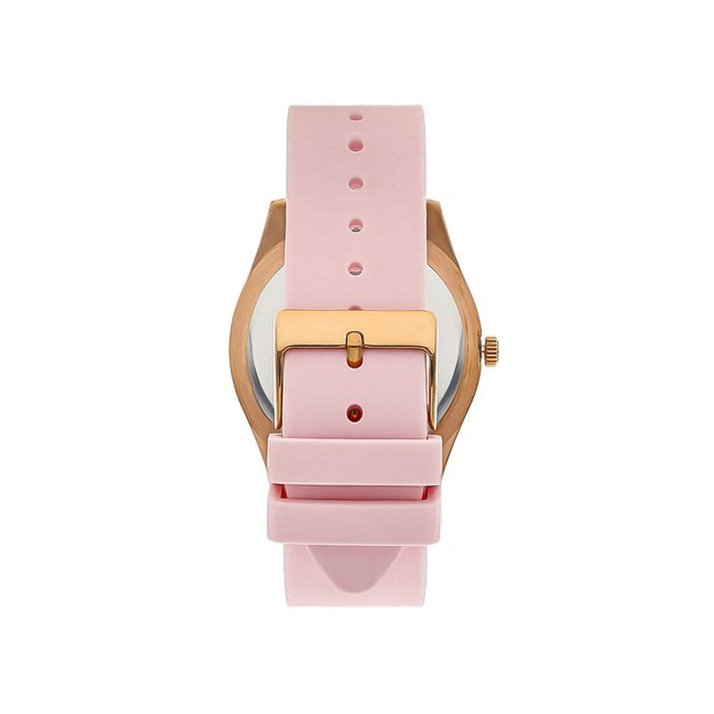 Guess Clarity Rose Gold Dial Silicone Band Ladies Watch | GW0109L2