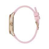 Guess Clarity Rose Gold Dial Silicone Band Ladies Watch | GW0109L2