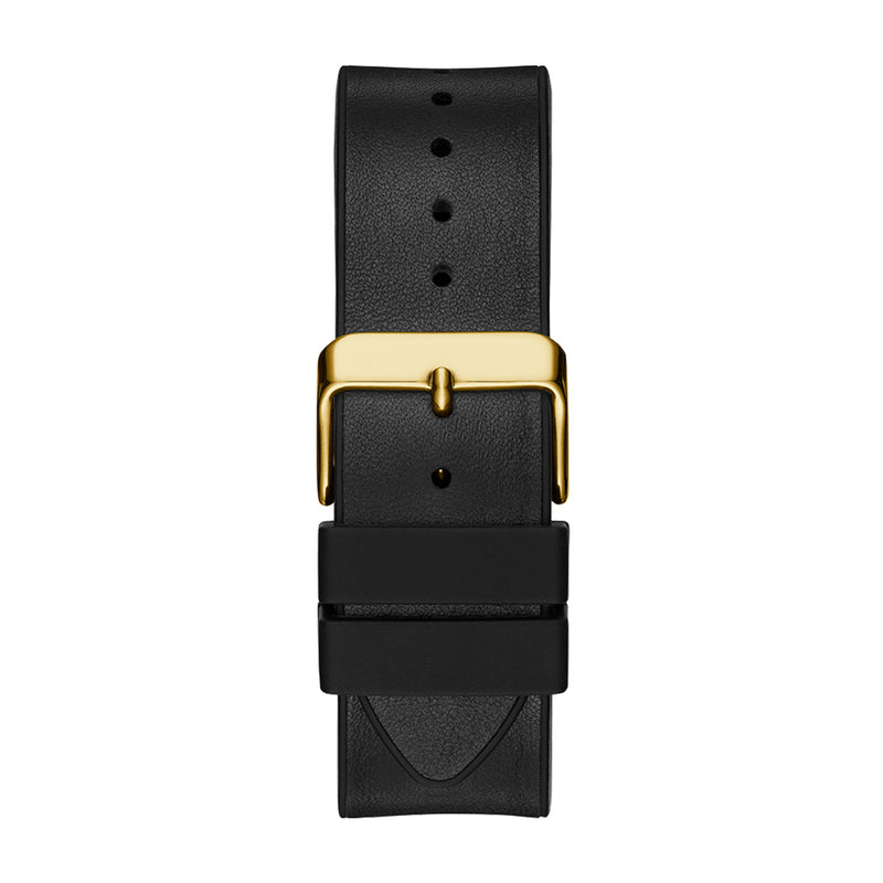 GUESS Black and Gold-Tone Square Multifunction Men's Watch| GW0202G1