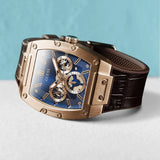 GUESS W0202G2 BLUE DIAL LEATHER STRAP