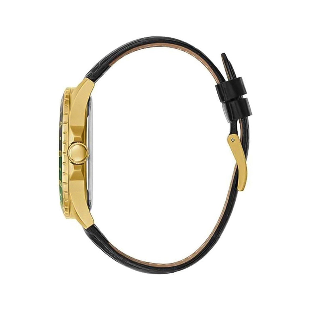 Guess Comet Green Dial Black Band Men's Watch | GW0221G1