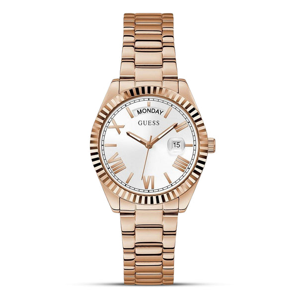 Guess Connoisseur White Dial Ladies Watch | GW0308L3