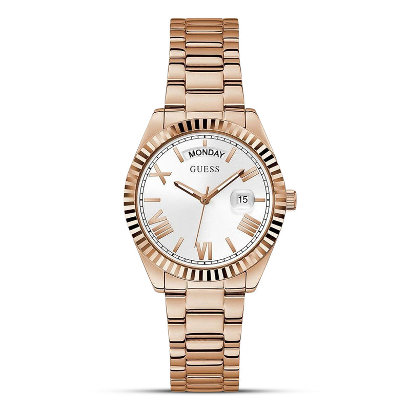 Guess Connoisseur White Dial Ladies Watch | GW0308L3