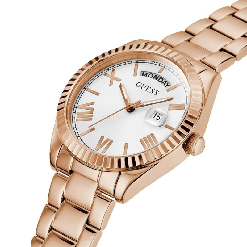 Guess Connoisseur White Dial Ladies Watch | GW0308L3