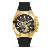 Guess Third Gear Gold Tone Black Dial Men's Watch | GW0334G2