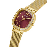 Guess Burgundy Red Dial Mesh Strap Ladies Watch | GW0354L4