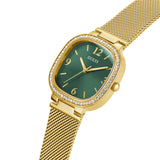 Guess Burgundy Green Dial Mesh Strap Ladies Watch | GW0354L5