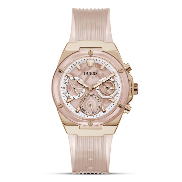 Guess Active Life Multifunction Pink Dial Ladies Watch | GW0409L3