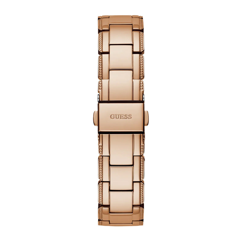 Guess Crystal Clear Rose Gold Dial Ladies Watch | GW0470L3