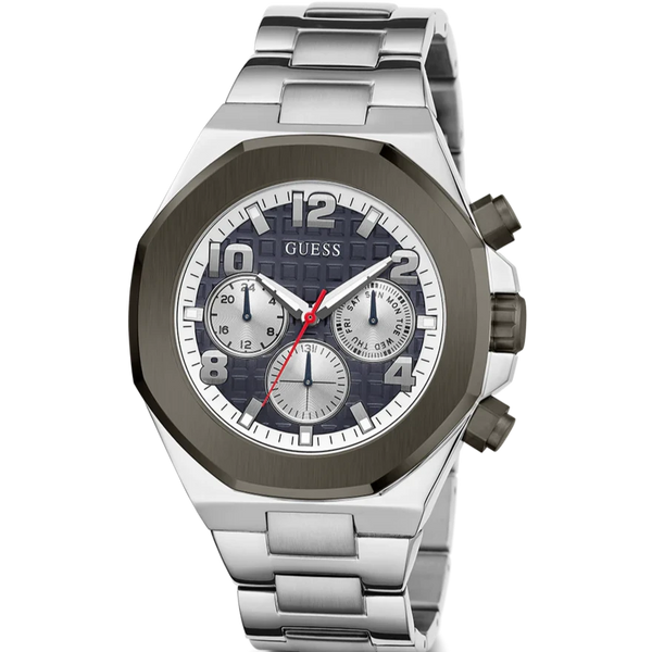 GUESS Mens Silver Tone Multi-function Watch GW0489G1