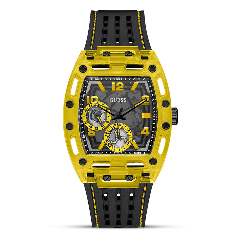 Guess Phoenix Yellow & Black Multi-Multifunction Watch GW0499G2