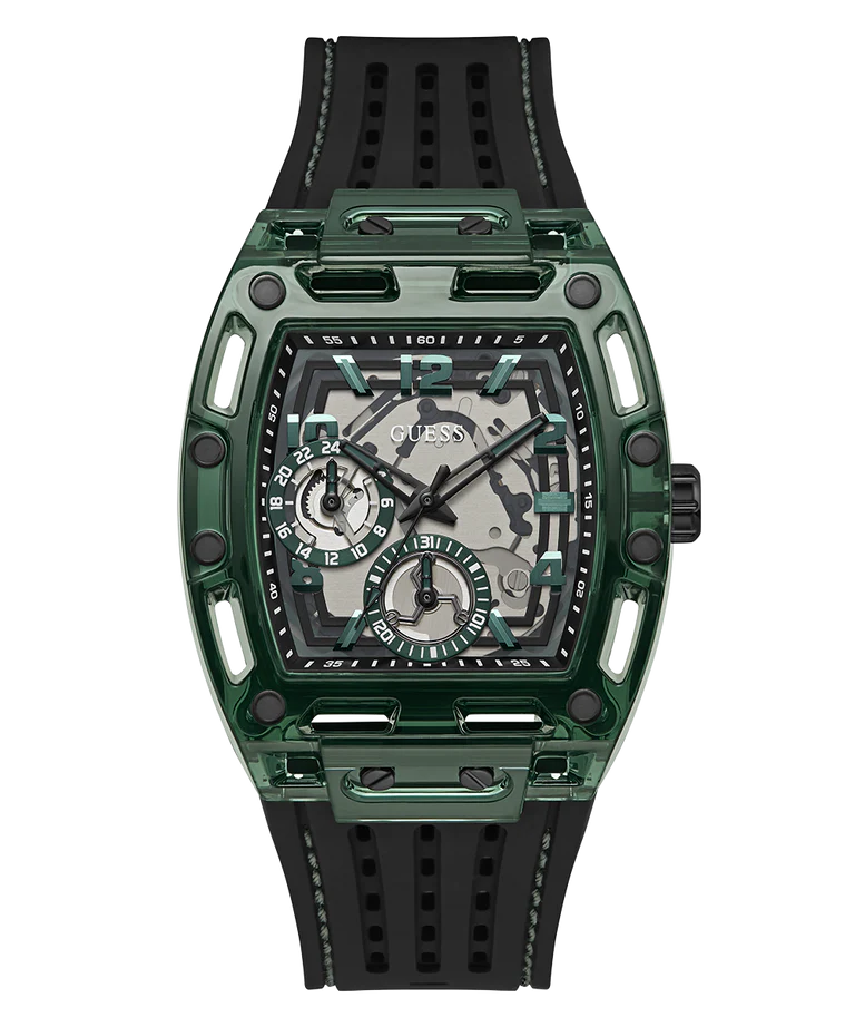 GUESS Black Green Multi-function Men's Watch| GW0499G7