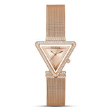 Guess Fame Triangle Rose Gold Dial Ladies Watch | GW0508L3