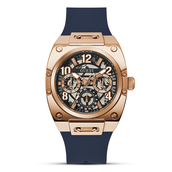 Guess Prodigy Navy Rose Gold Multi-function Watch | GW0569G3