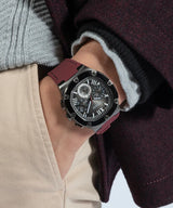 Guess Mens Burgundy Gunmetal Multi-function Watch GW0571G4